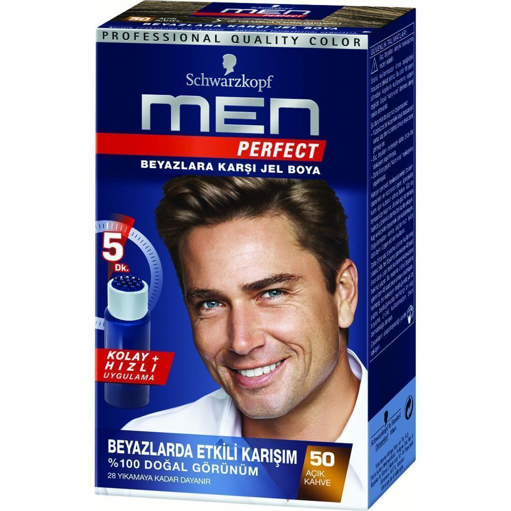 Schwarzkopf Men Perfect Beyazlara Karşı Jel Boya 50 Açık Kahve