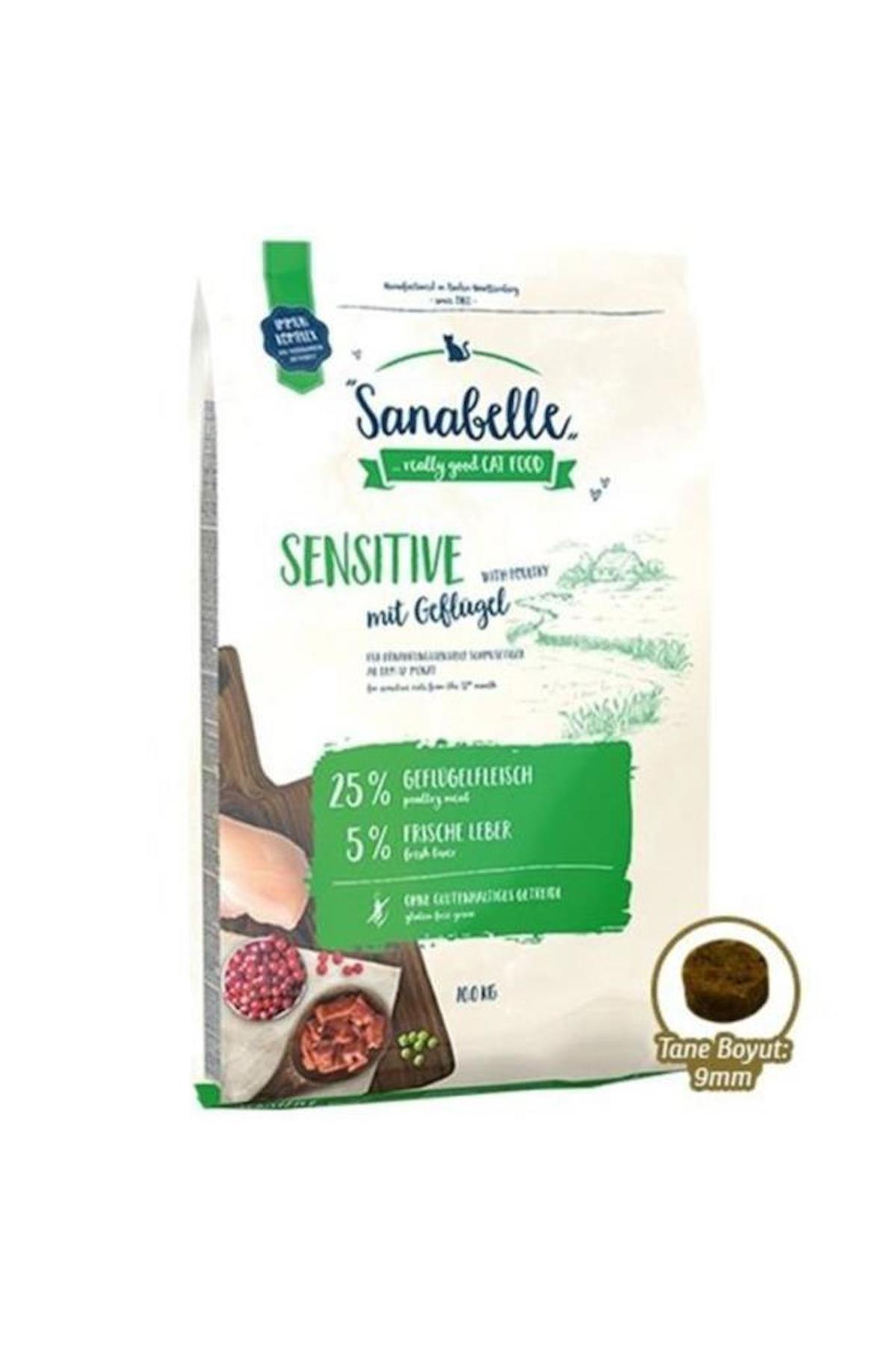 Sanabelle Sensitive Gulutensiz Kümes Hayvanlı Yetişkin Kedi Maması 10 Kg