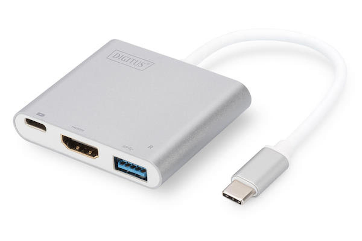 Digitus DA-70838-1 USB 3.0 Type C to HDMI USB Type C USB 3.0 4K 2160p Grafik Dönüştürücü Adaptörü