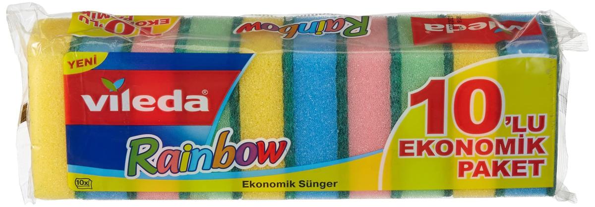 Vileda Rainbow Bulaşık Süngeri 10'lu