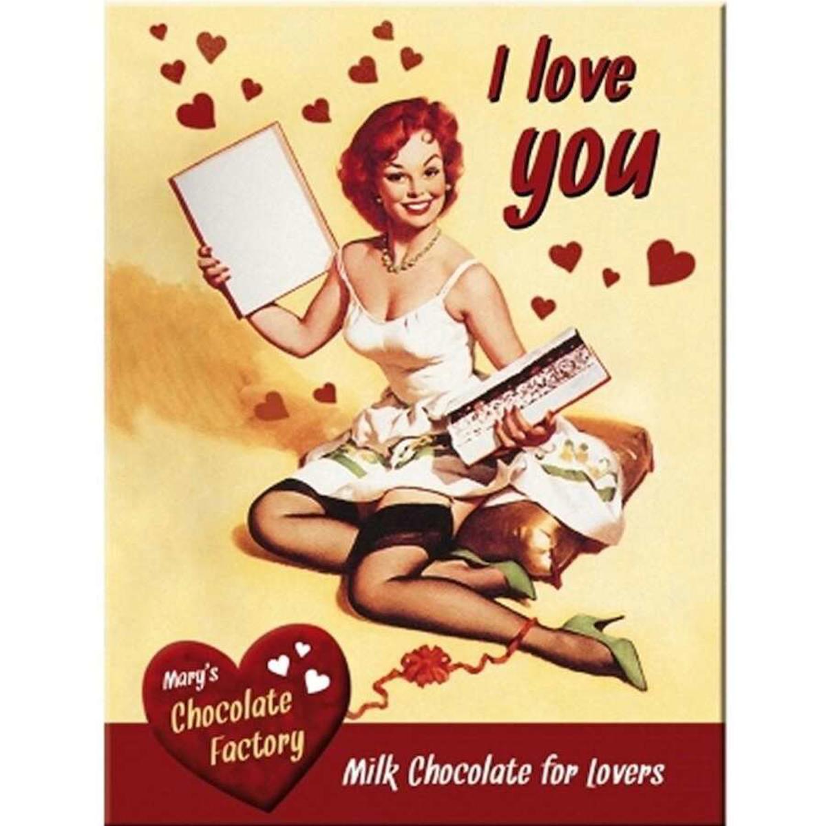 Nostalgic Art I Love You Chocolate Magnet