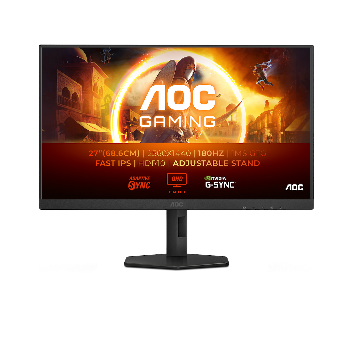 AOC Q27G4XF 27″ 180 Hz 0.5 ms Adaptive-Sync QHD Fast IPS HDR10 Oyuncu Monitörü