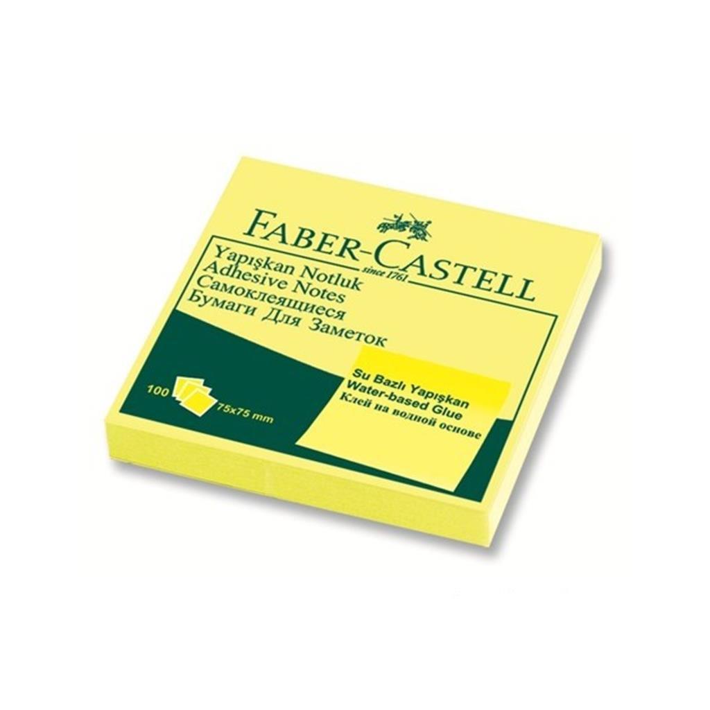 Faber-Castell Yapışkan Notluk 75x75mm Sarı