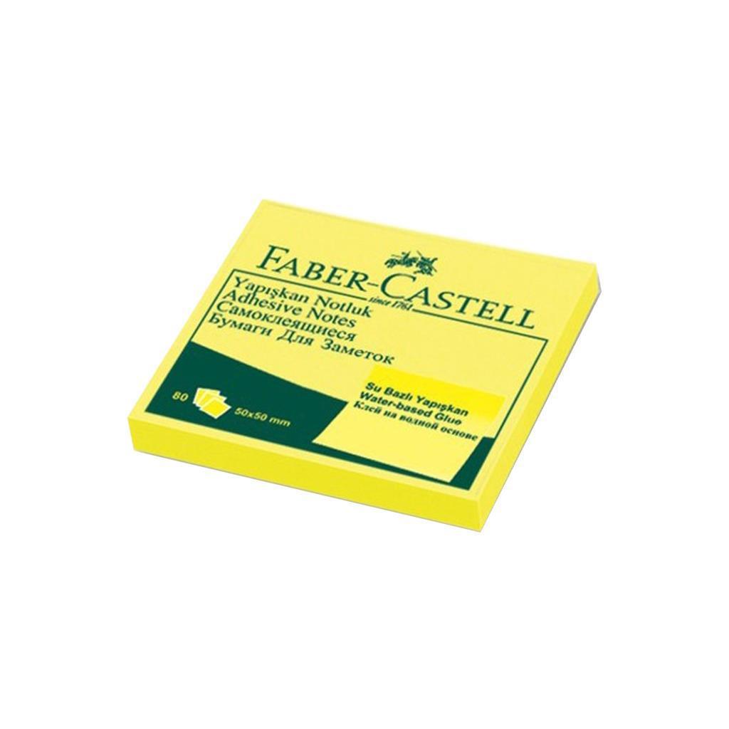 Faber-Castell Yapışkan Notluk 50x50mm Fosforlu Sarı