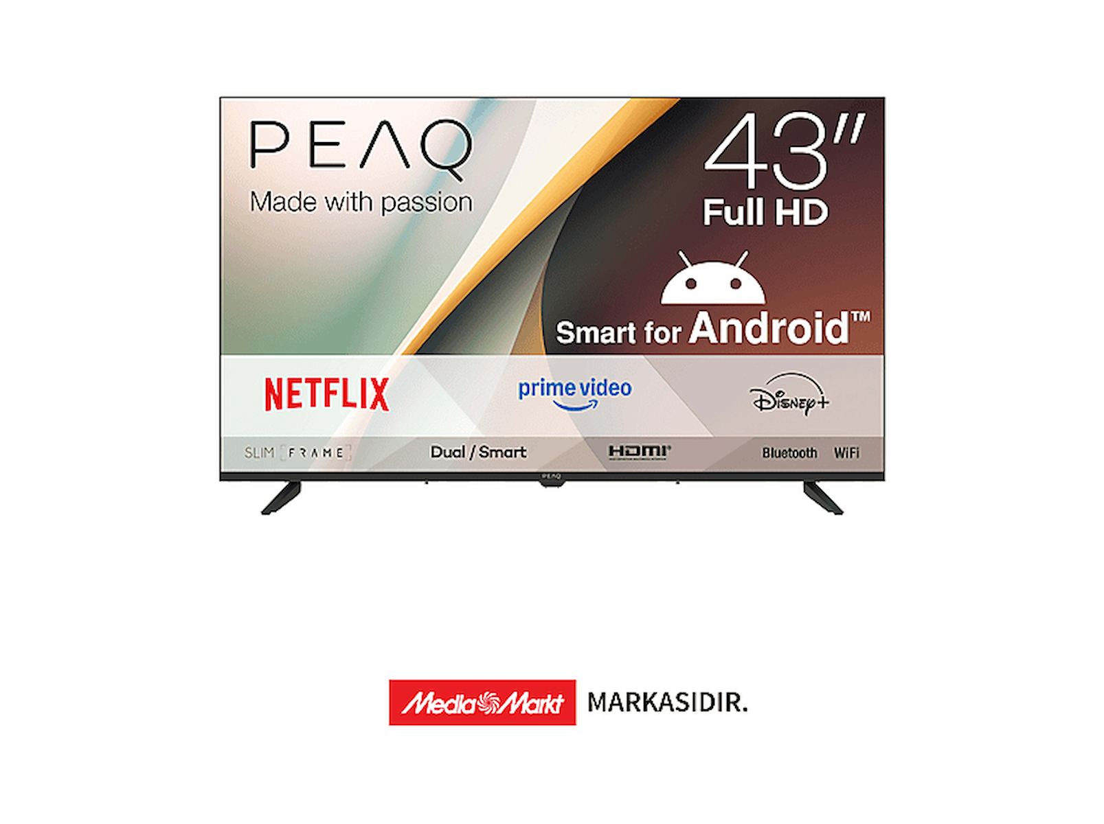 PEAQ 43A7000 43 inç 108 Ekran Dahili Uydu Alıcılı Android Full HD LED TV