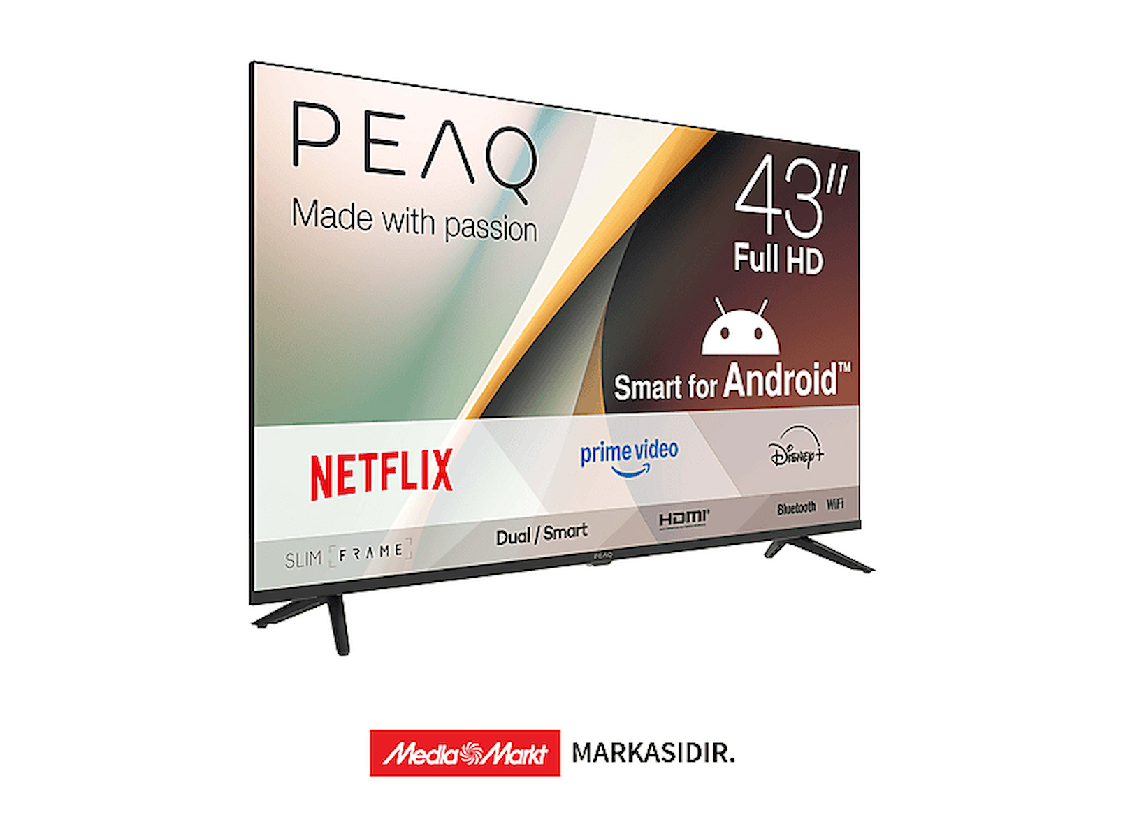 PEAQ 43A7000 43 inç 108 Ekran Dahili Uydu Alıcılı Android Full HD LED TV