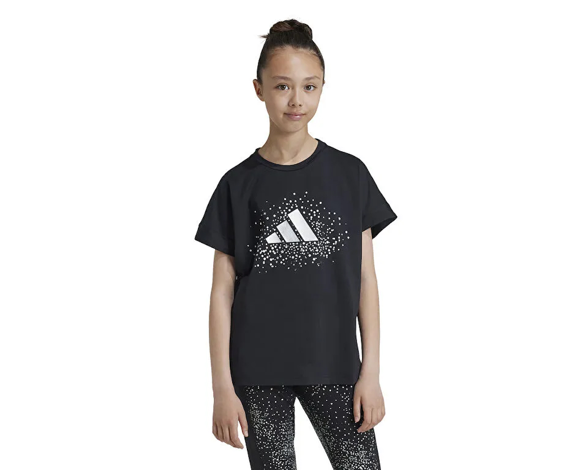 adidas Jg Gl Tee Çocuk Günlük Tişört IW3284 Siyah