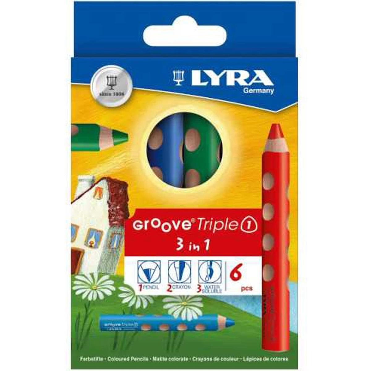 LYRA L3831060 GROOVE TRIPLE ONE 3 IN 1 BOYA KALEMİ 6'LI