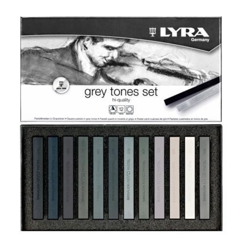 Lyra Gri Tonlar Soft - Toz Pastel Boya Seti 12 Renk 5641122