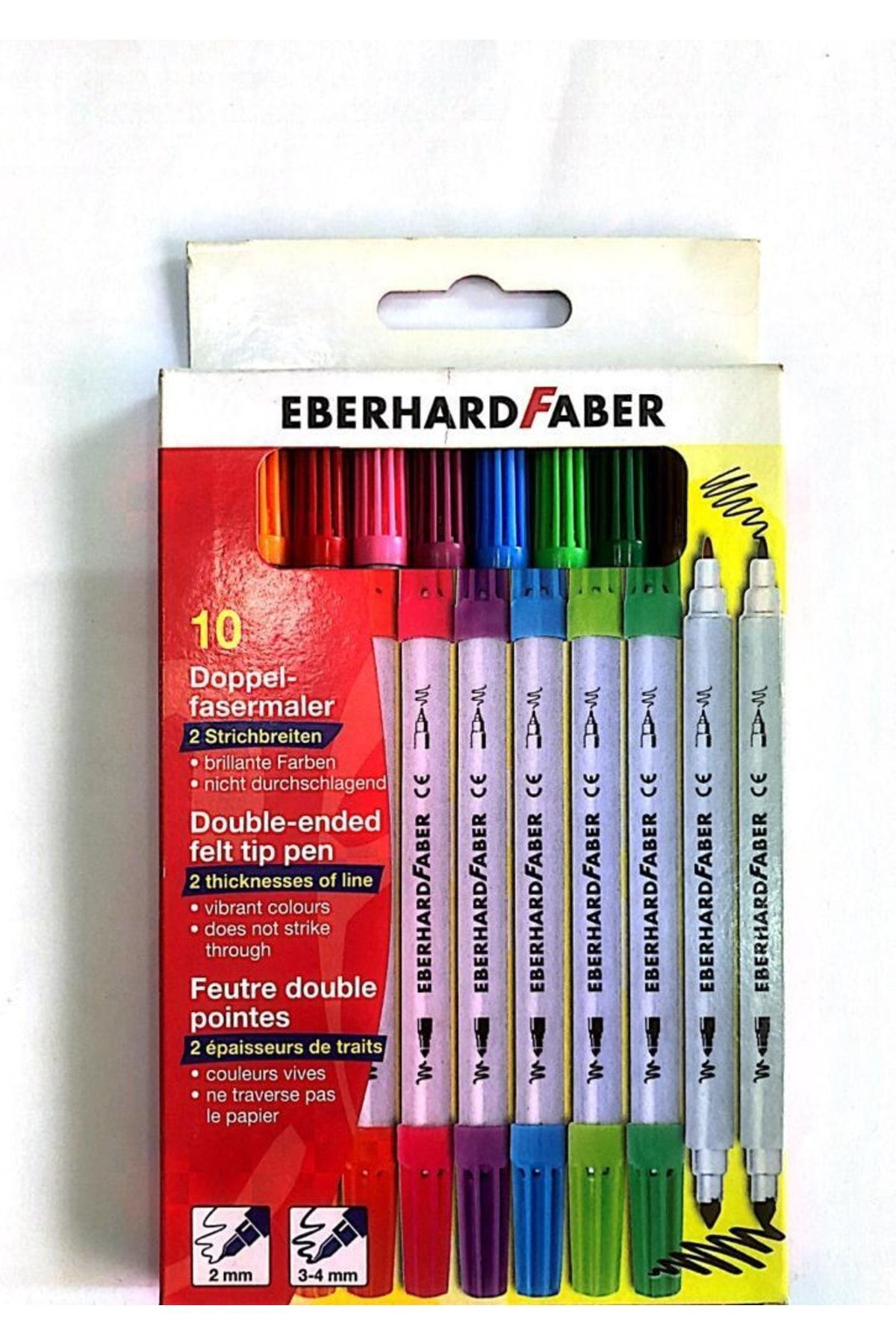 FABER CASTELL ÇİFT UÇLU KEÇELİ KALEM 10 RENK 550010