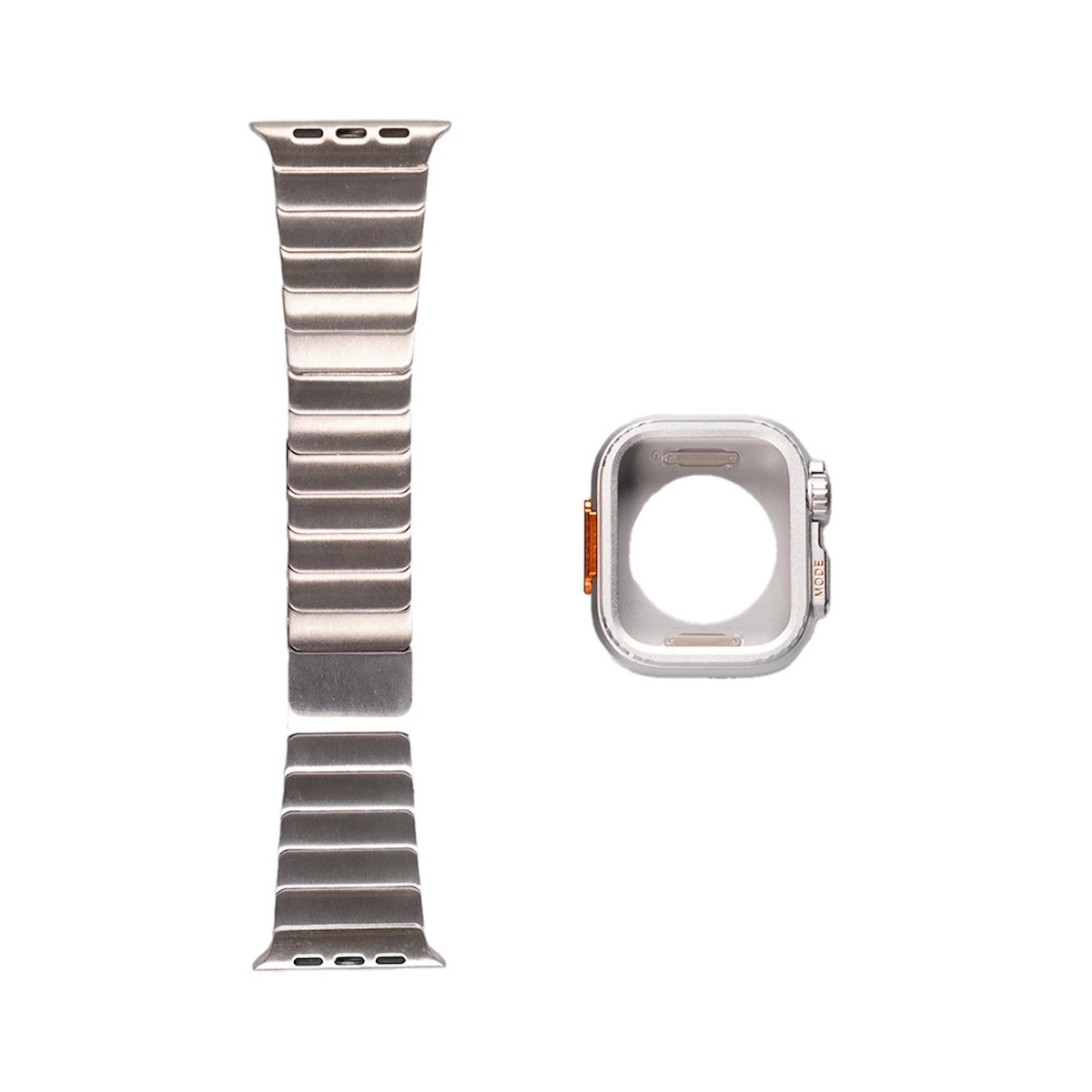 Apple Watch 44mm Uyumlu KRD-126 Sert Kasa Koruyuculu Metal Kordon