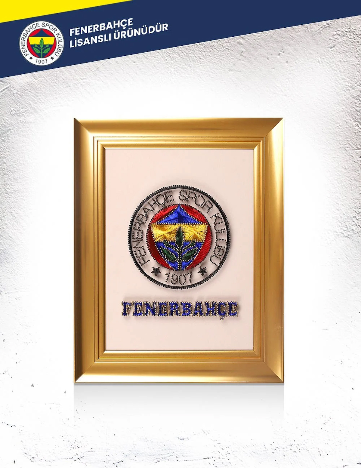 Fenerbahçe Lisanslı Gold Arma Filografi Tablo (El Yapımı)