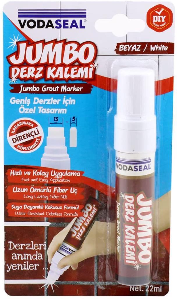 Vodaseal Derz Kalemi Jumbo 5MM-15MM Derz Araları Için Özel Derz Yenileme Kalemi 22 ml