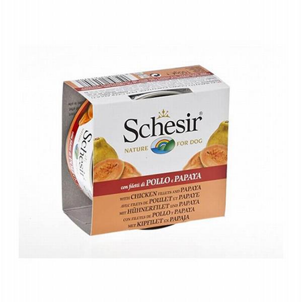 Schesir Fruit Tavuk ve Papaya Köpek Konservesi 6x150 Gr 