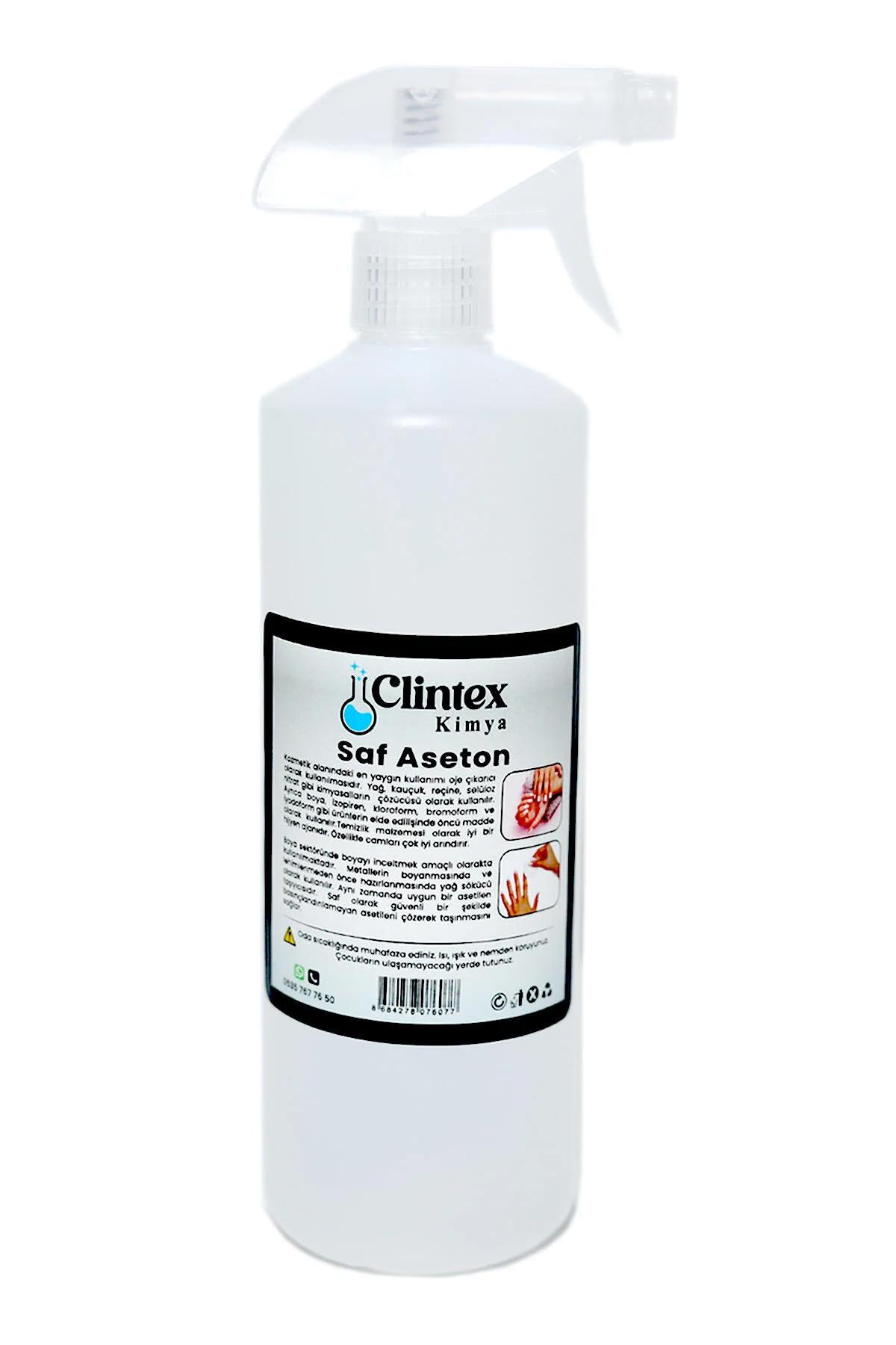 Clintex Kimya Spreyli Saf Aseton %99.9 1 Lt