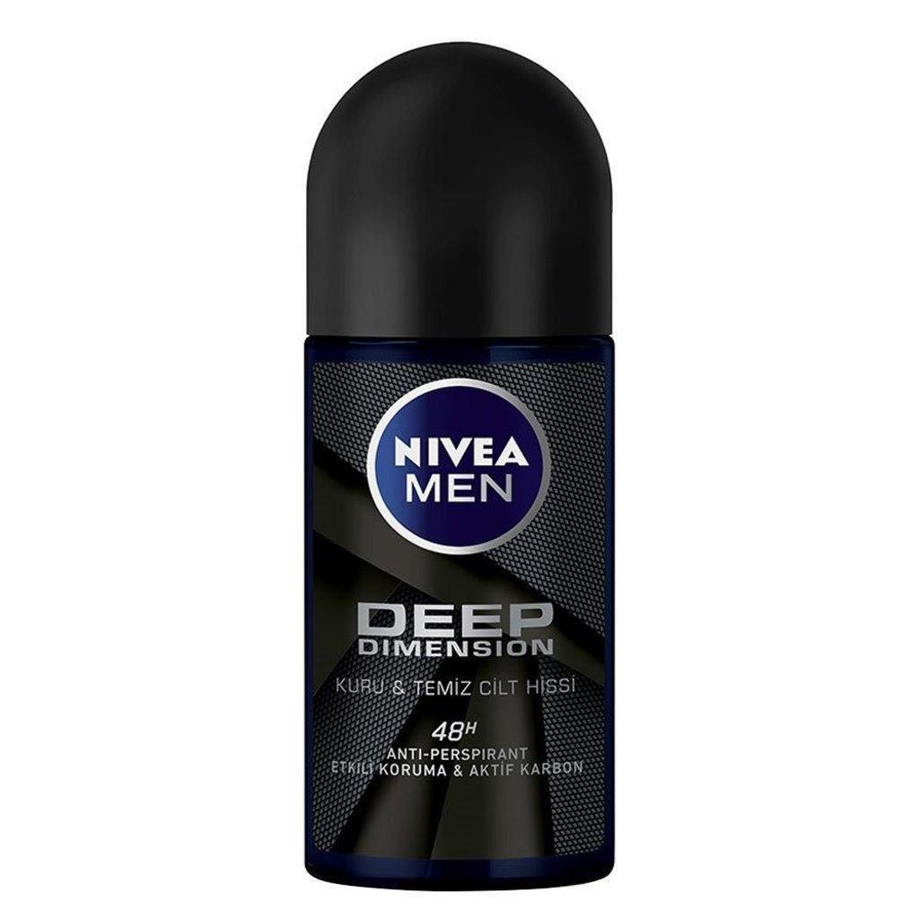 Nivea Deep Dimension Dark Wood Antiperspirant Ter Önleyici Leke Yapmayan Erkek Roll-On Deodorant 50 ml