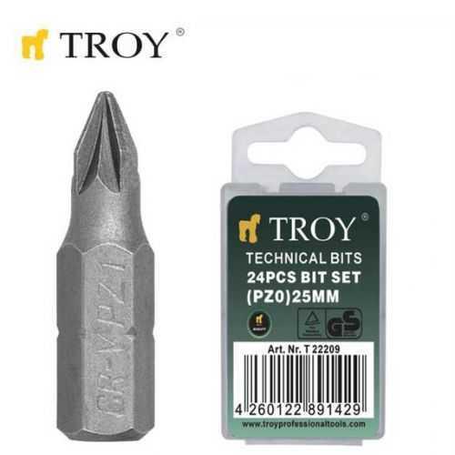 Troy 22209 Bits Uç Seti (Pz0X25Mm. 24 Adet)