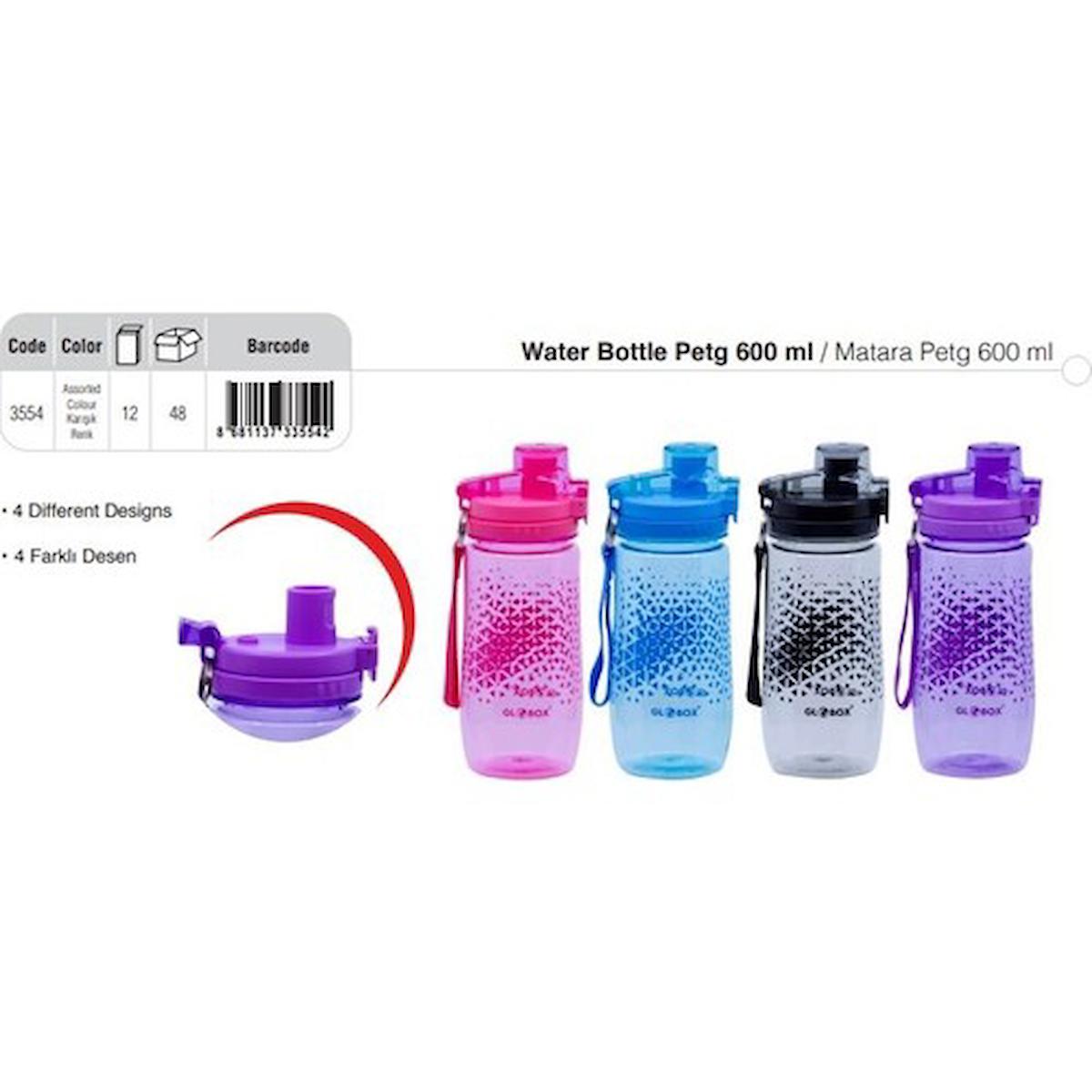 Globox 3554 water Bottle Matara 600ML - Pembe