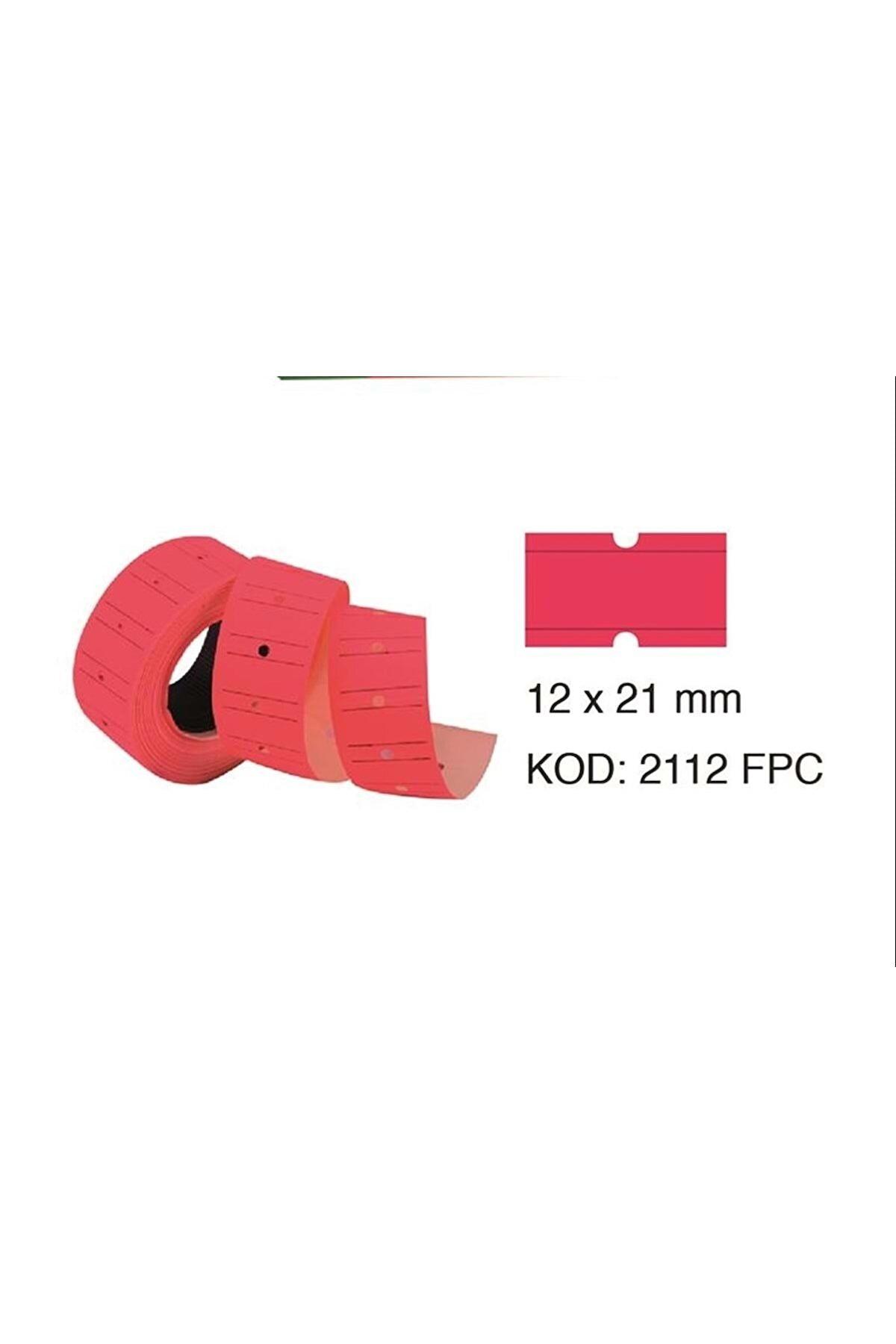 Tanex Fiyat Etiketi 12x21mm Çizgili Neon Pembe (1 Adet)