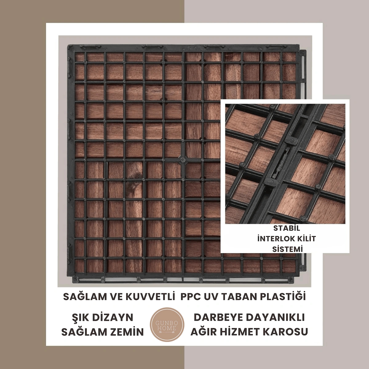 RUNNEN Akasya Ağacı Yer Karosu 9 Adet 1 Koli Bahçe Banyo Deck Ahşap Karo Masif Yer Döşemesi Balkon Deck
