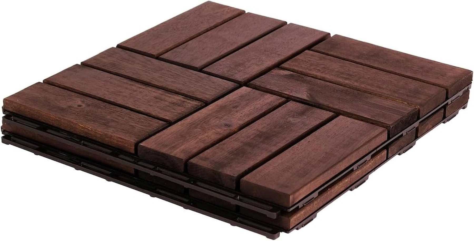RUNNEN Akasya Ağacı Yer Karosu 9 Adet 1 Koli Bahçe Banyo Deck Ahşap Karo Masif Yer Döşemesi Balkon Deck
