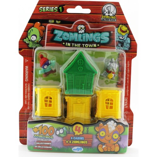 Zomlings 4'Lü Paket Seri 1 Yeşil Evli  P00972