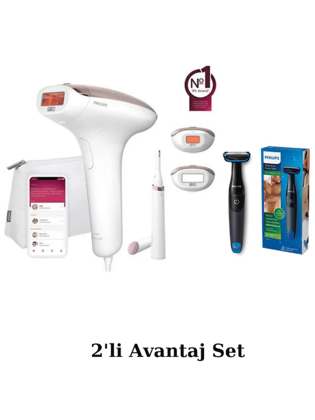 Philips Lumea Advanced BRI921/00 IPL Lazer Epilasyon Aleti+BG1024 Lazer Epilasyon Öncesi Tıraş Makinesi Seti