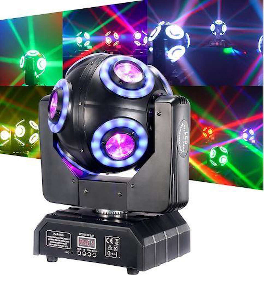 DJ PRO LED 8X15 WATT 360' MOVİNG HEAD RGB ROBOT IŞIK