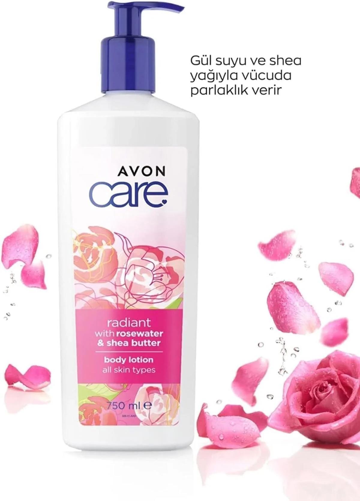 Avon Care Radiant Body Lotion with Rosewater Shea Butter for All Skin Types 750ml