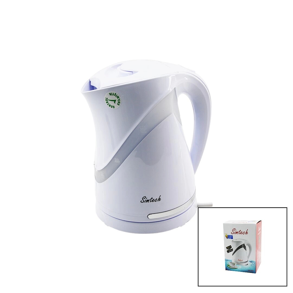 PLASTİK KETTLE SU ISITICISI GİZLİ REZİDANS LED IŞIKLI UYARI 1.7LT - 2200W KM-4712 (4533)