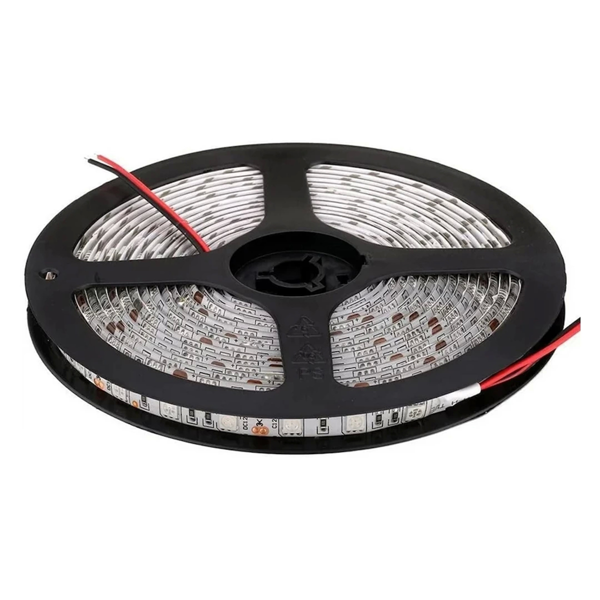 LED ŞERİT 3 ÇİPLİ KIRMIZI İÇ MEKAN SİLİKONSUZ 60 LED 5 METRE (5050) (4533)