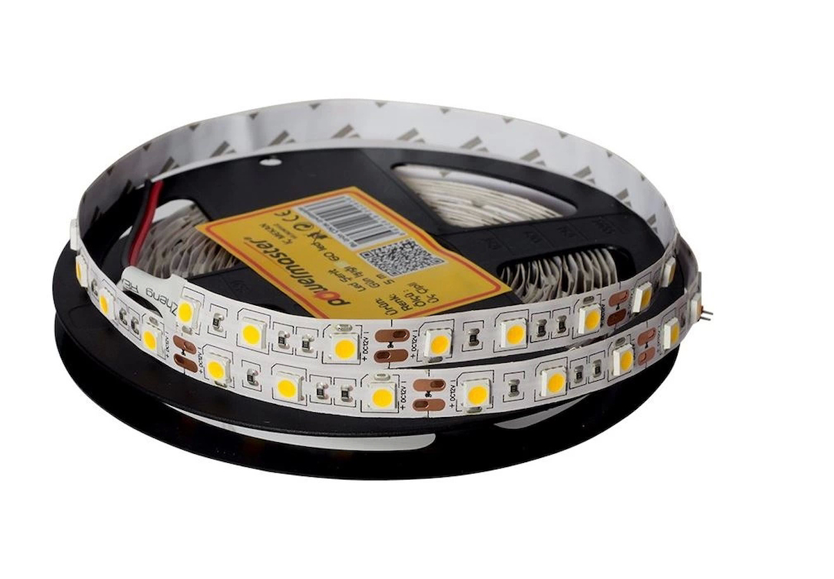 LED ŞERİT 3 ÇİPLİ MAVİ İÇ MEKAN SİLİKONSUZ 60 LED 5 METRE (4040) (4533)