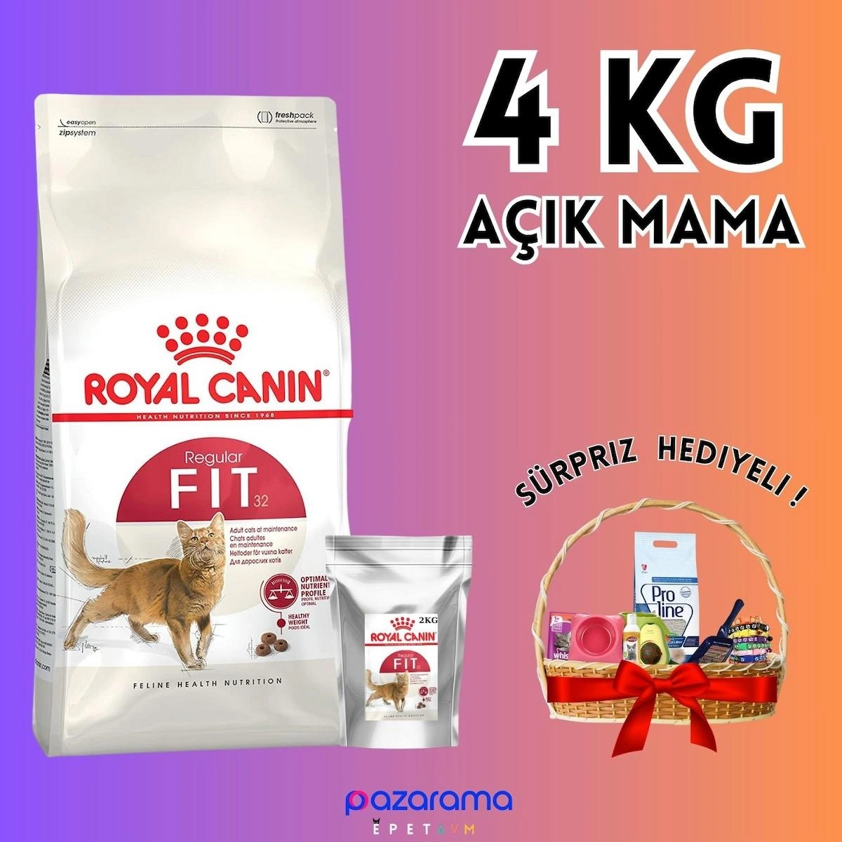 Royal Canin FHN Fit 32 Yetişkin Kedi Açık Mama 4 KG - HEDİYELİ PAKET