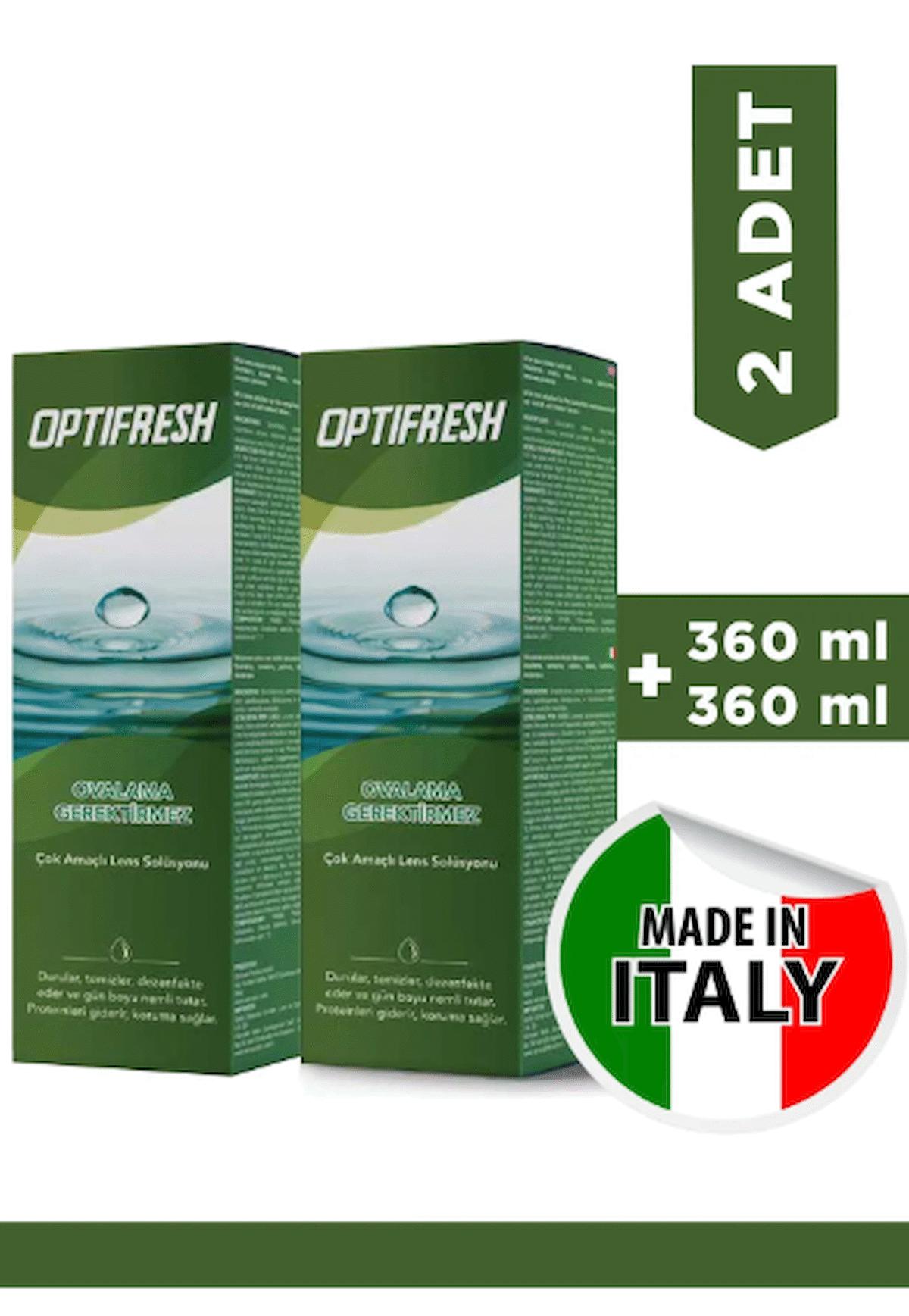 OPTIFRESH Lens Solüsyonu 360ml + 360ml 2 Adet