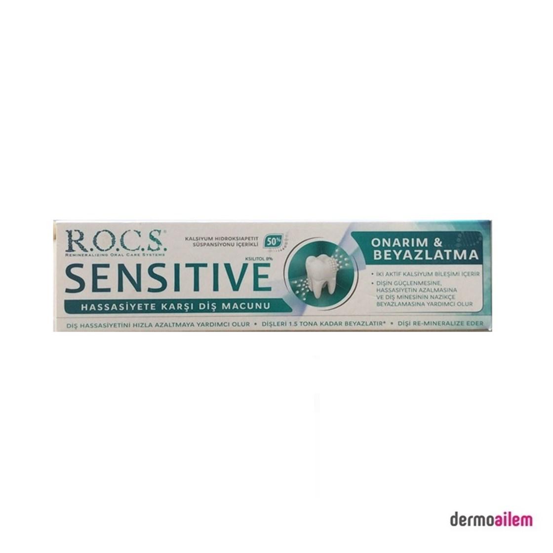 R.O.C.S. Sensitive Beyazlatma Florürsüz Diş Macunu 94 g 