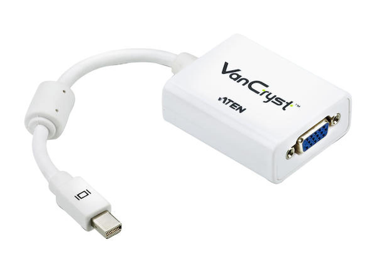 Aten VC920 mini DISPLAY PORT to VGA 1080p Erkek-Dişi Beyaz Dönüştürücü Adaptör