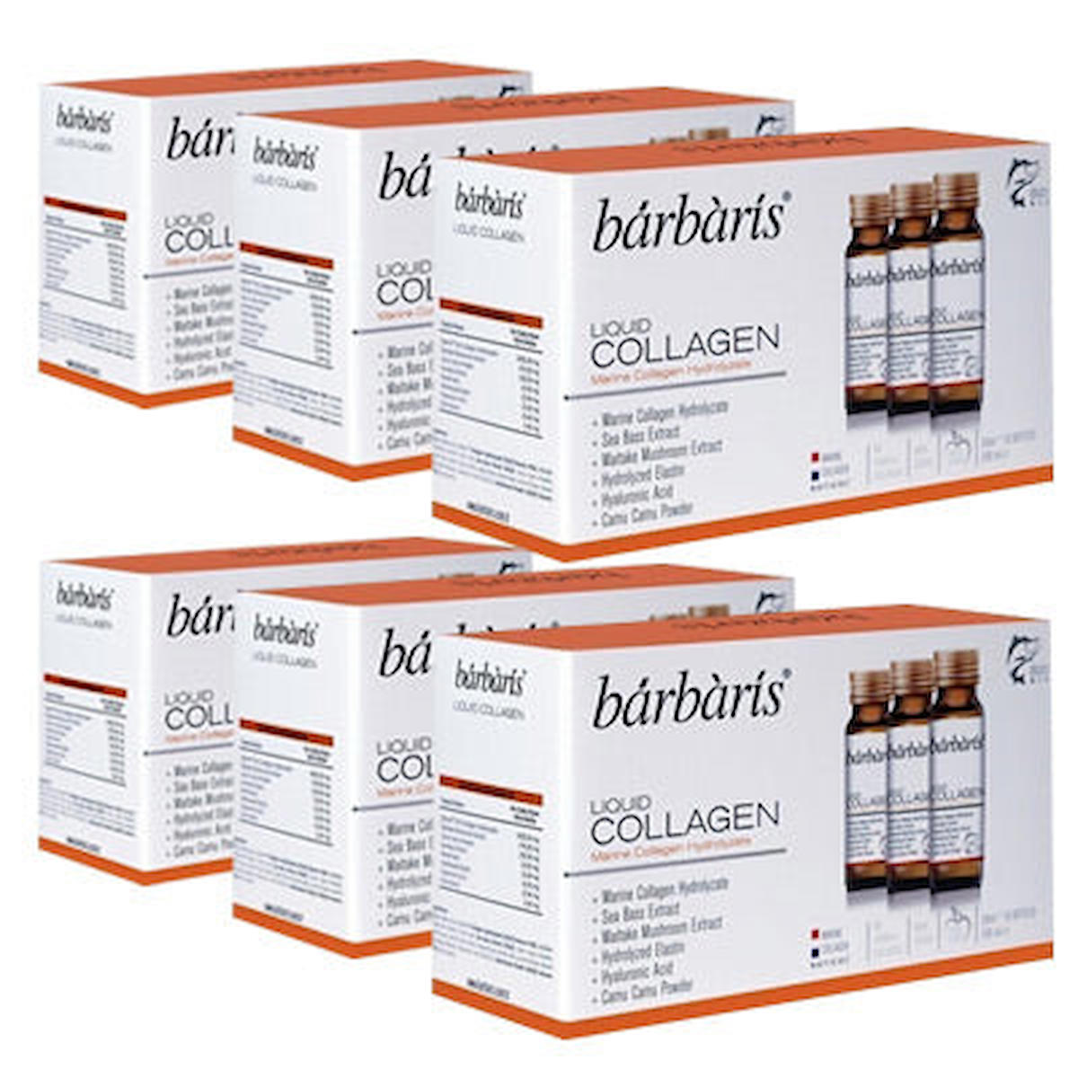 Barbaris Liquid Collagen Takviye Edici Gıda 50 ml 10 adet 6'lı Paket