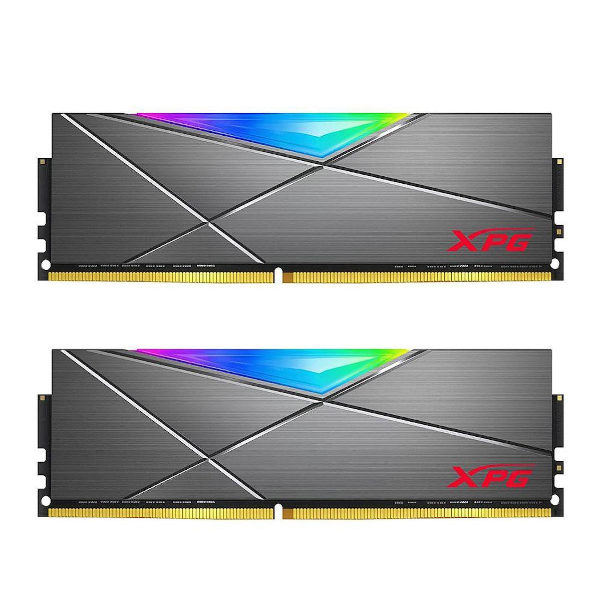 XPG 32GB (2X 16GB) DDR4 3200MHZ CL16 RGB DUAL KIT PC RAM SPECTRIX D50 AX4U320016G16A-DT50