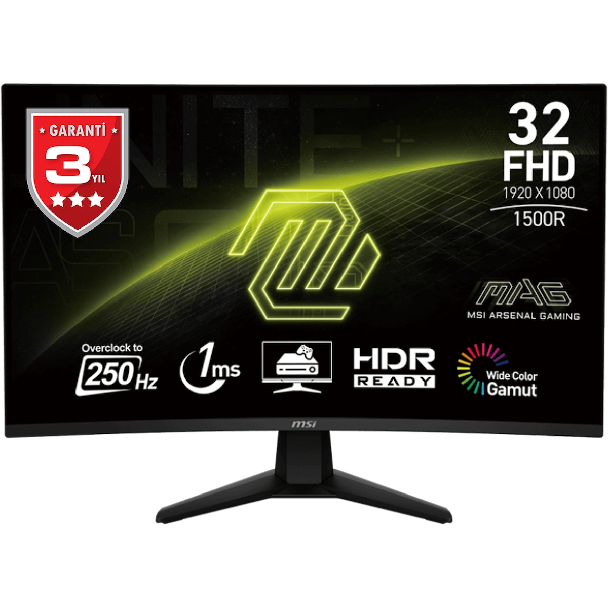 MSI MAG 32C6X 31.5" FHD CURVE VA 250HZ 1MS ADAPTIVE-SYNC GAMING MONITOR