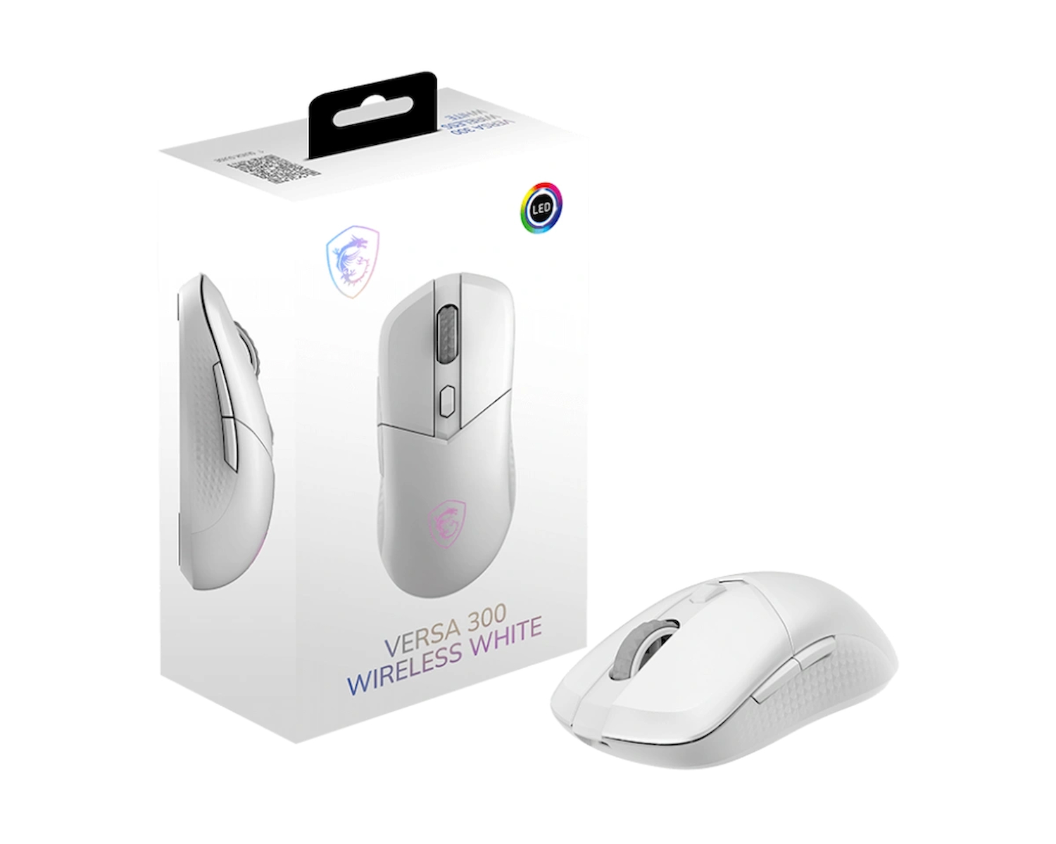 MSI Versa 300 Wireless Beyaz RGB Şarjlı Optik Kablolu/Kablosuz Oyuncu Mouse