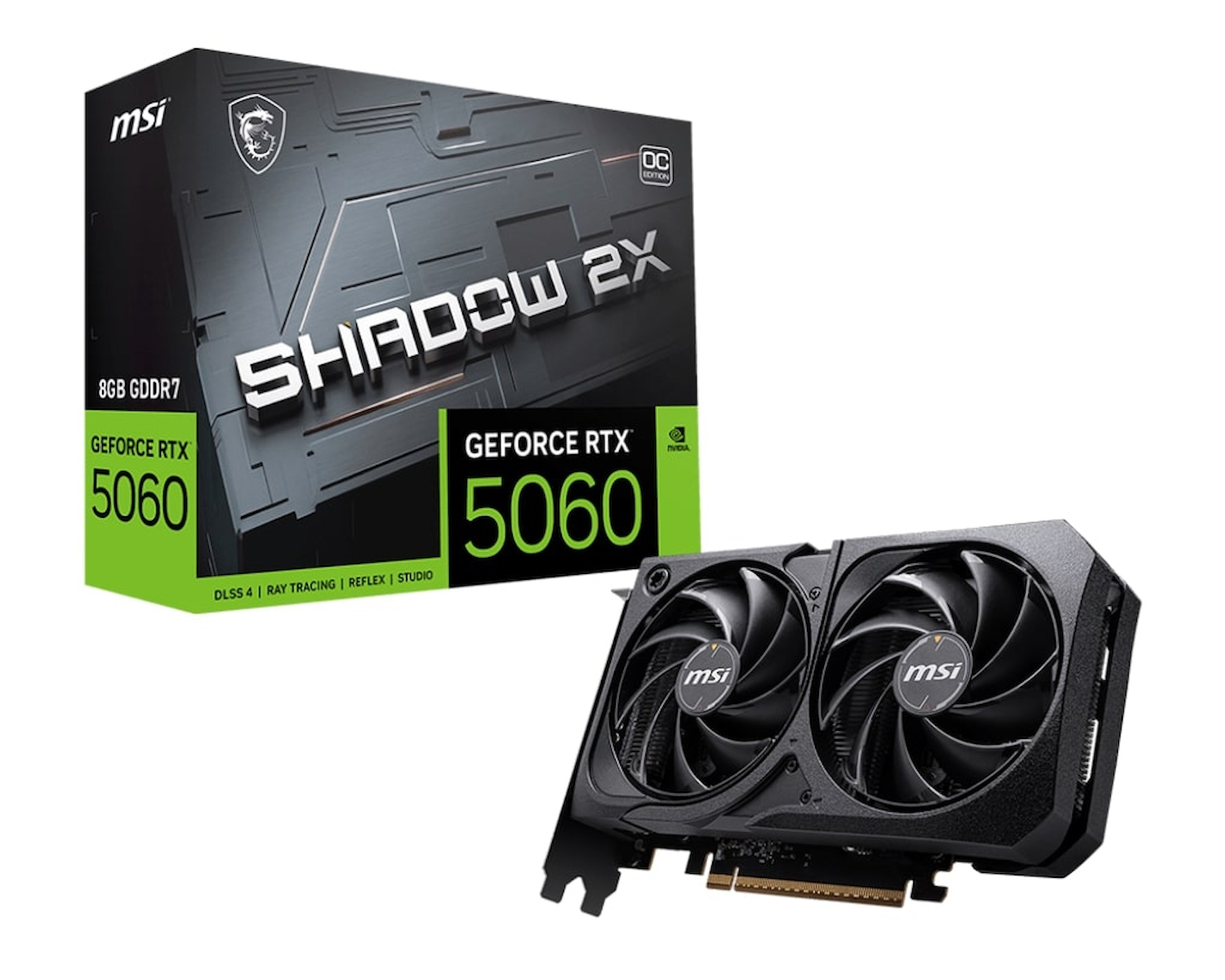 MSI GeForce RTX 5060 8GB Shadow 2X OC GDDR7 128Bit DX12 Gaming (Oyuncu) Ekran Kartı