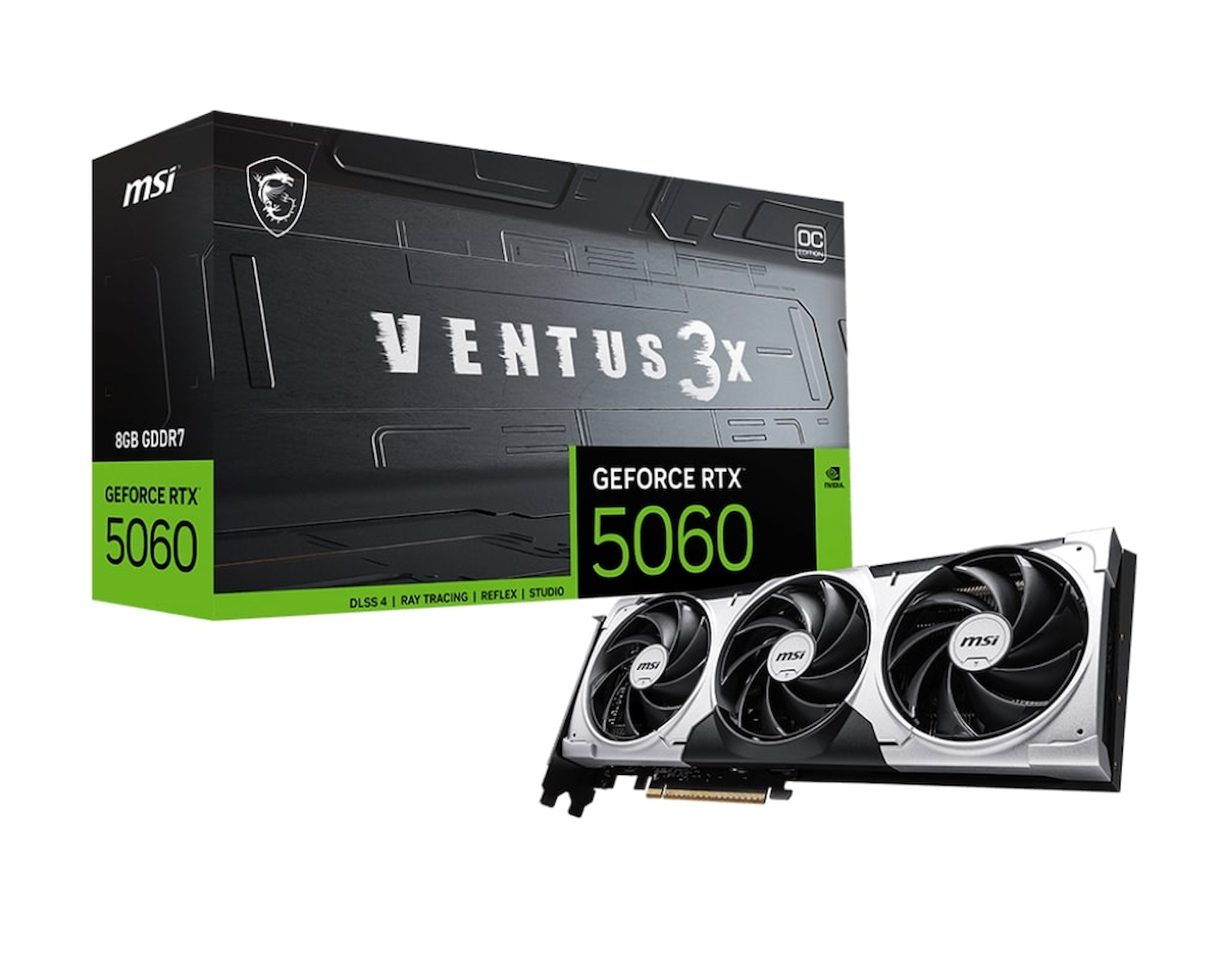 MSI GeForce RTX 5060 8GB VENTUS 3X OC GDDR7 128Bit DX12 Gaming (Oyuncu) Ekran Kartı