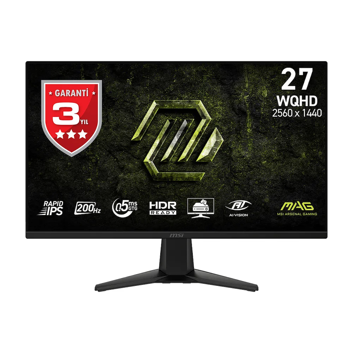 MSI MAG 275QF E20 27 2560×1440 WQHD 200Hz 0.5ms HDMI DP HDR Ready AMD FreeSync Premium Rapid IPS Gaming Monitör
