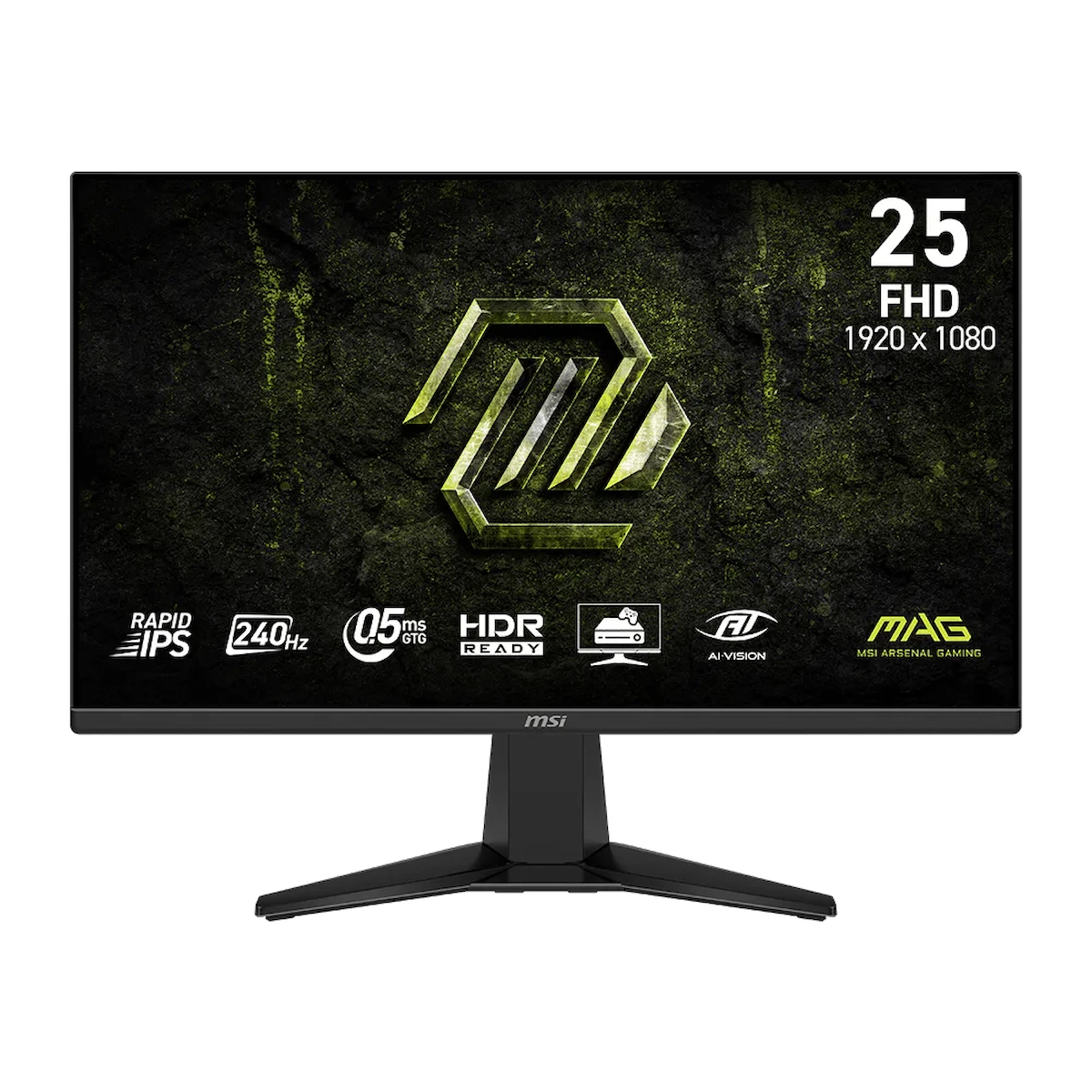 MSI MAG 255F X24 24.5 1920×1080 FHD 240Hz 0.5ms HDMI DP HDR Ready Adaptive Sync Rapid IPS Gaming Monitör