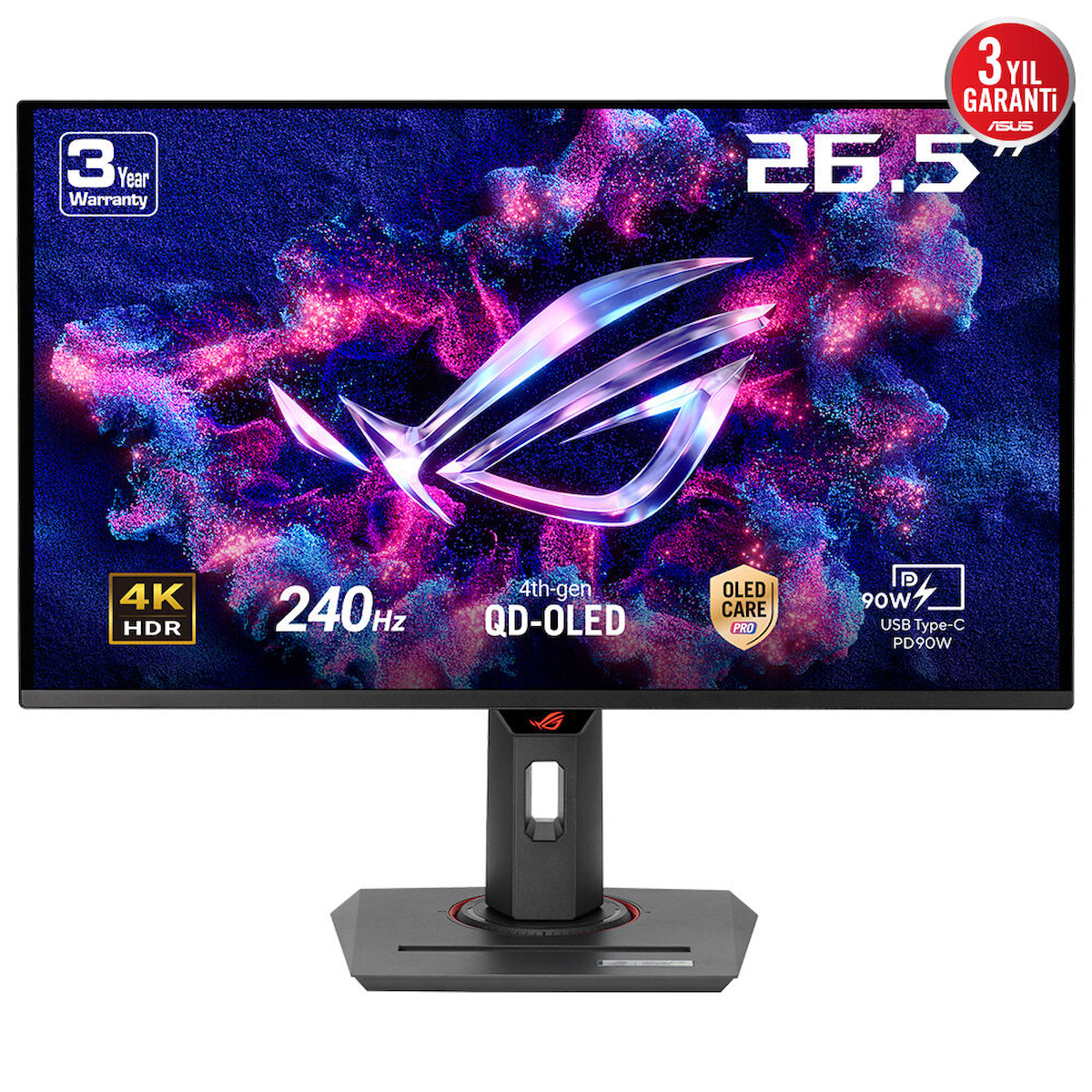 ASUS ROG Strix XG27UCDMG 0.03 ms 240 Hz 27″ QHD Adaptive Sync QD-OLED Pivot Gaming (Oyuncu) Monitör