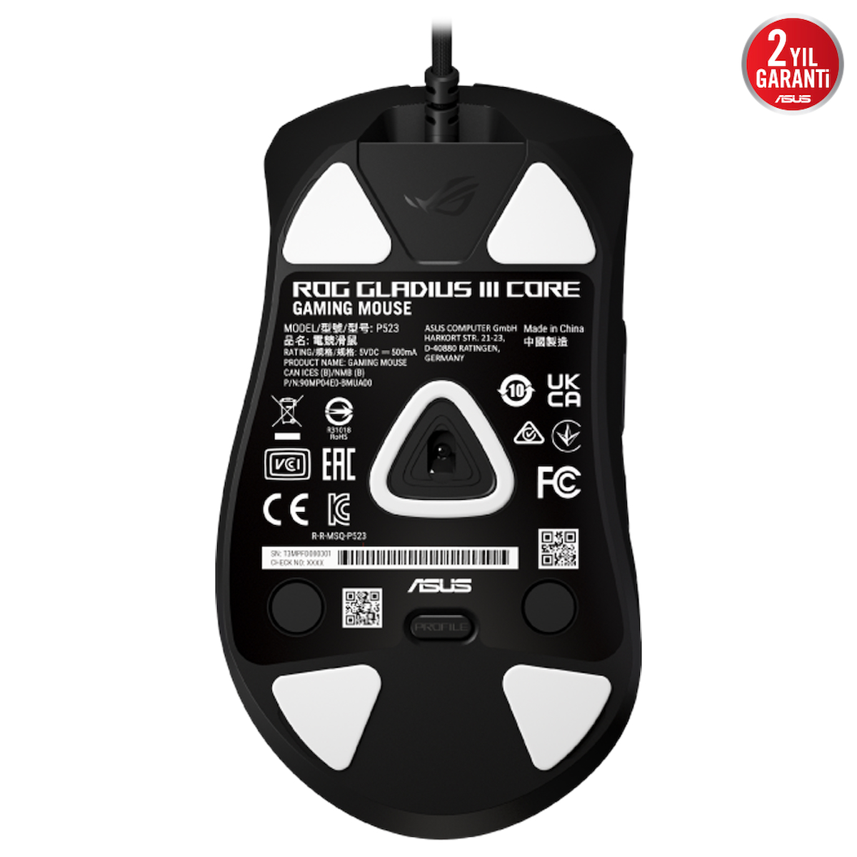 ASUS ROG GLADIUS III CORE 26000 DPI 1000 Hz Kablolu Gaming Mouse ROG GLADIUS III CORE