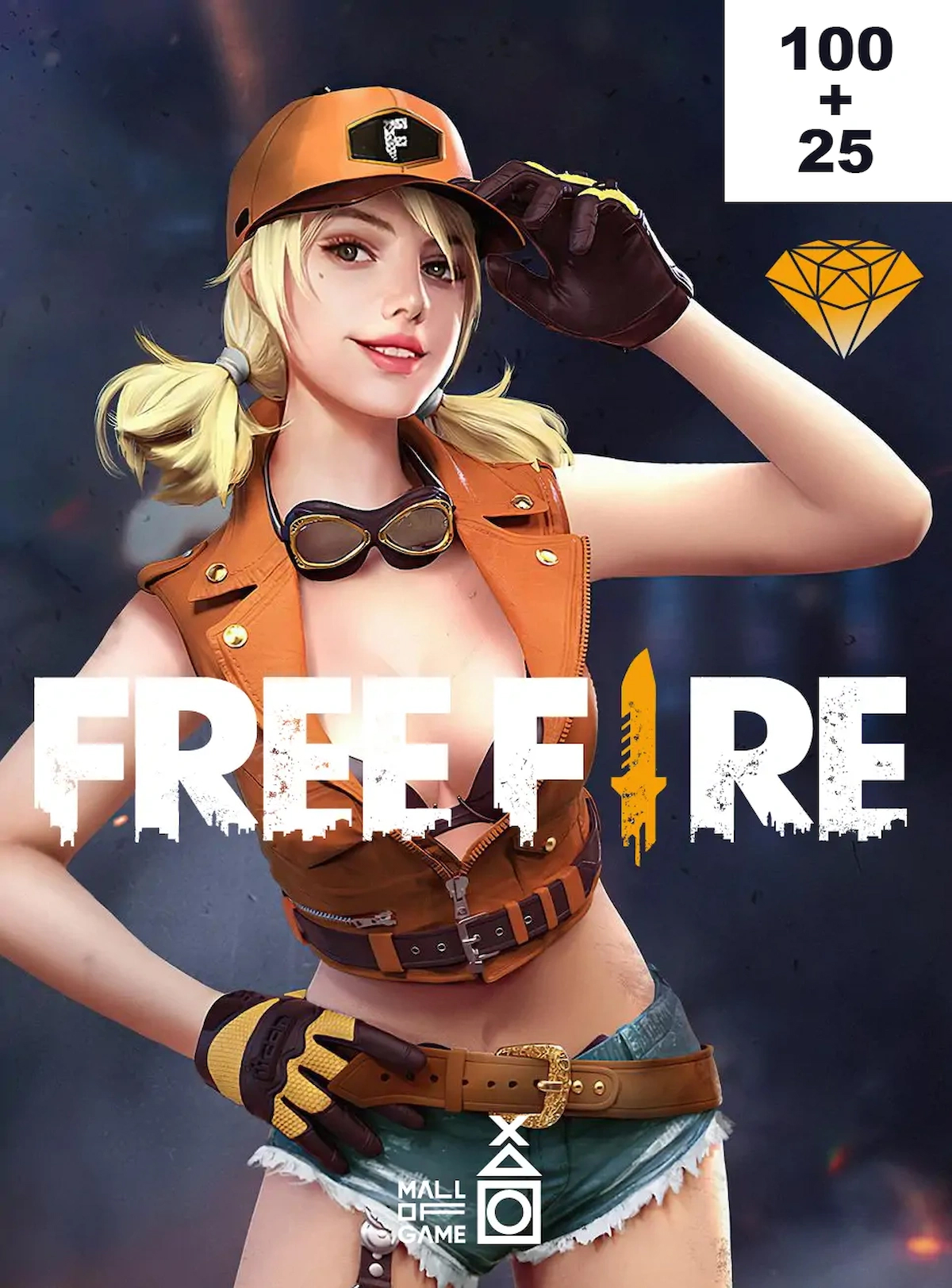 Free Fire 100+25 Elmas (EU + TR)