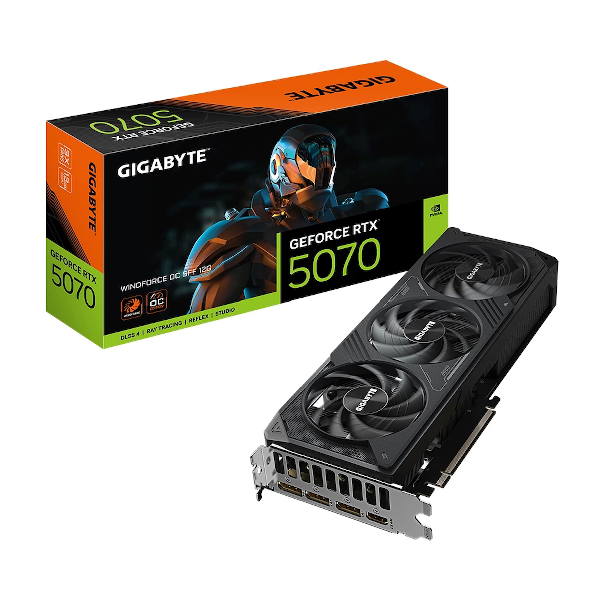 Gigabyte GeForce RTX 5070 Windforce OC SFF 12GB DLSS 4 192 Bit GDDR7 Ekran Kartı