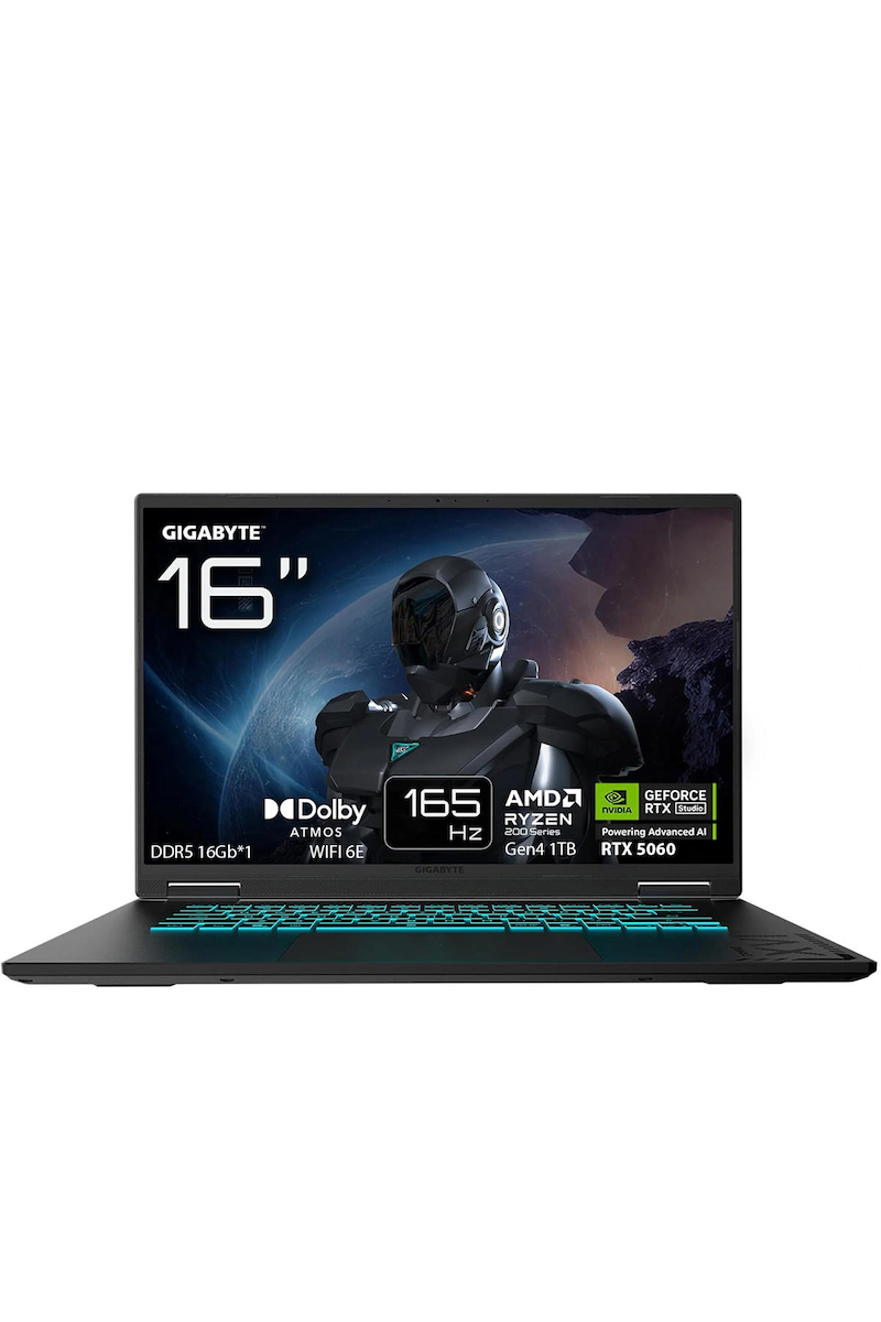 Gaming A16 Laptop Ryzen7 260 16.0 FHD+165Hz RTX5060 GDDR7 8G- DDR5 16GB*1 Gen4 1TB Dolby Atmos