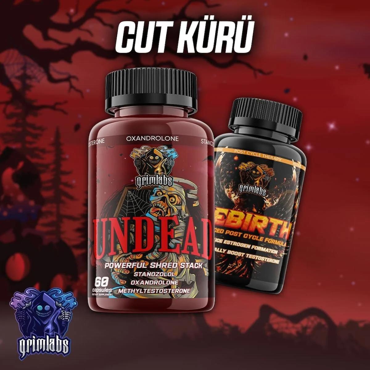 Grimlabs Undead Fat Burner + Rebirth Pct Definasyon Mix Paket